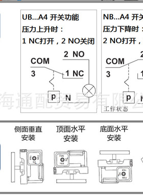 DUNGS冬斯压力开关 气压开关UB500A4