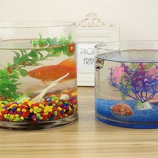 一体整体圆形圆柱玻璃超白热弯鱼缸圆筒球形缸椭圆水族箱加厚加高