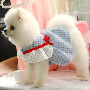 公主连衣裙子吉娃娃衣服 薄款 宠物雪纳瑞比熊博美泰迪狗狗夏季 天装