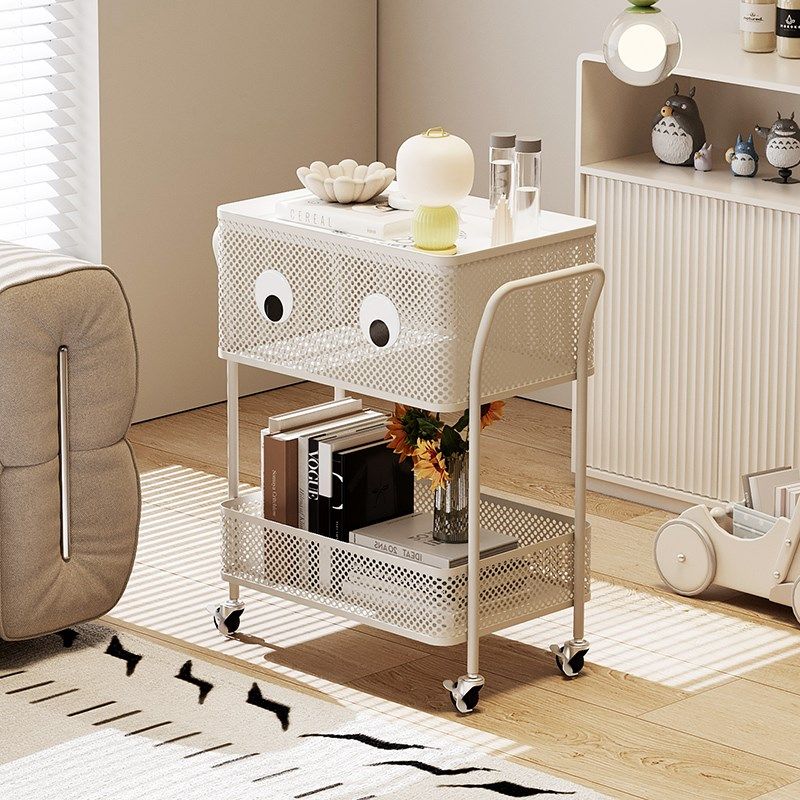 可移动创意客厅沙发边几带轮卧室网红简约奶油风小推车置物床边柜,住宅家具,角几/边几,淘宝优惠券,粉丝福利购,淘宝优惠卷