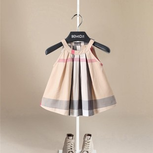 女宝宝姐妹装夏季洋气连衣裙儿童公主裙衫女婴幼儿纯棉吊带挂脖裙