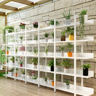 花店多层落地式 花盆展示架橱窗架室内花架铁艺客厅多肉绿萝置物架