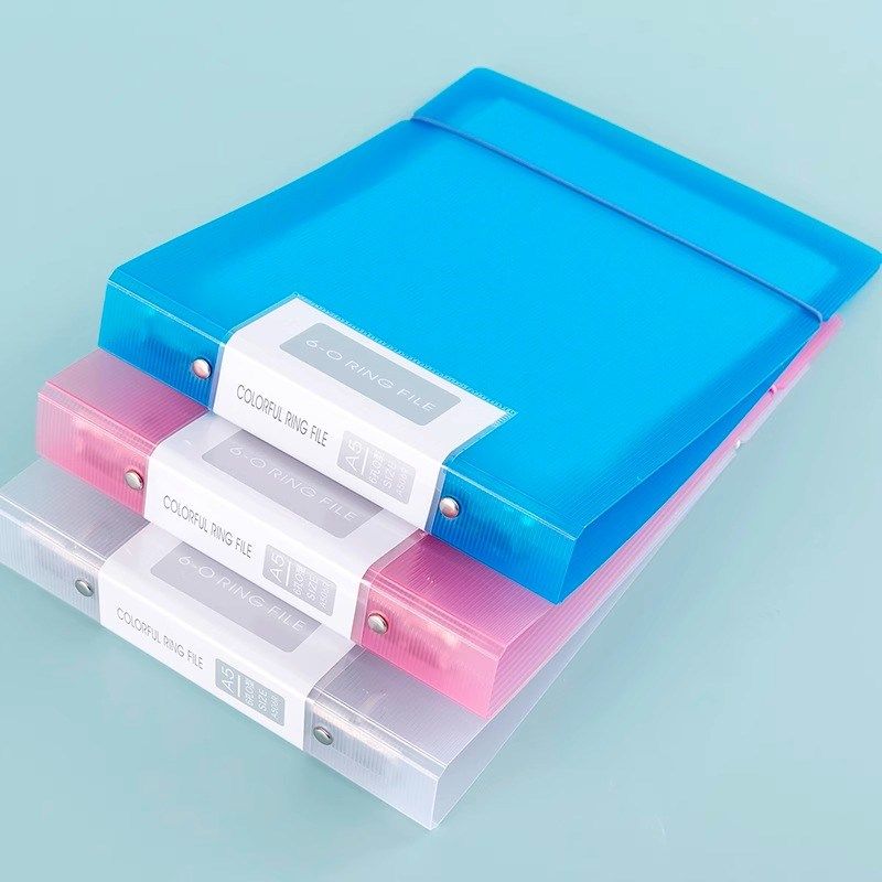 A5横款高清活页资料册100页横式票据收纳册50页透明插页内页袋打