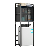 洗衣机架子置物架波轮翻盖冰箱上方滚筒带玻璃货架多层阳台收纳架