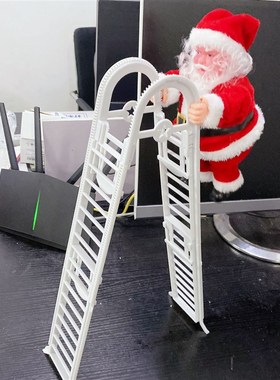 电动红色单双爬梯爬珠帘爬楼梯圣诞老人圣诞节装饰用品圣诞节礼品