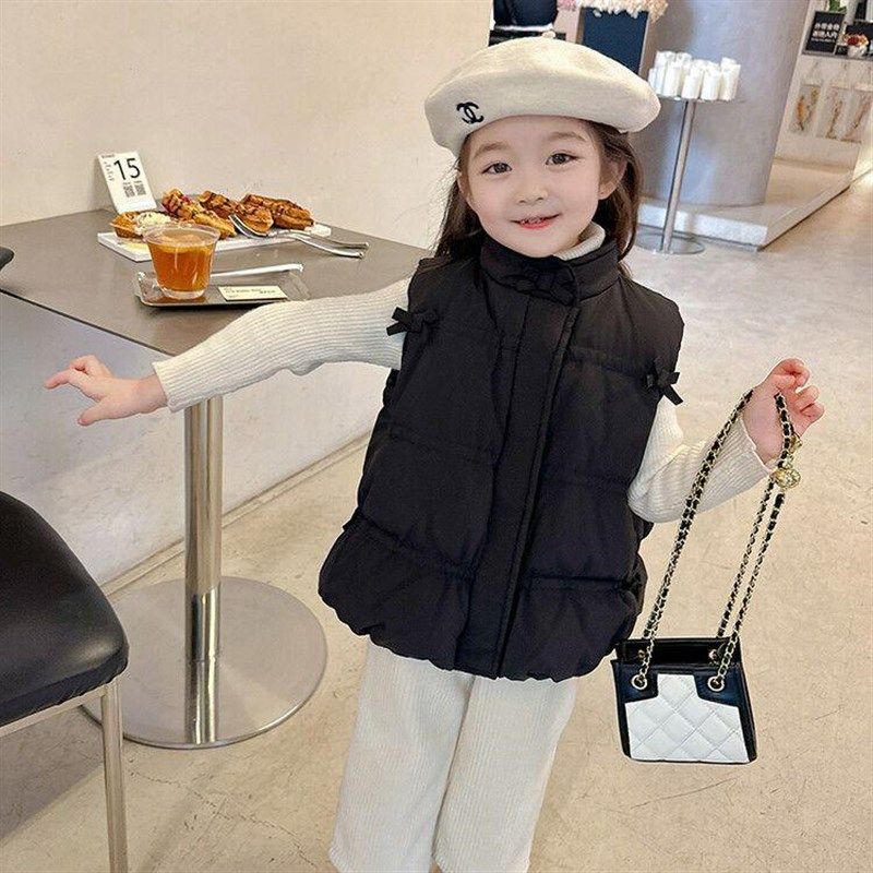 女童秋冬马甲外套女宝宝冬款洋气加厚蝴蝶结儿童冬季2024新款衣服,童装/婴儿装/亲子装,羽绒马甲,淘宝优惠券,粉丝福利购,淘宝优惠卷