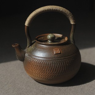 信堂 纯矿大容量提梁煮茶壶烧水粗陶壶电陶炉明火泡茶蓄水壶家用