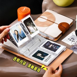 3寸皮质拍立得相册本二宫格活页中号照片相纸收纳册收纳本卡册min