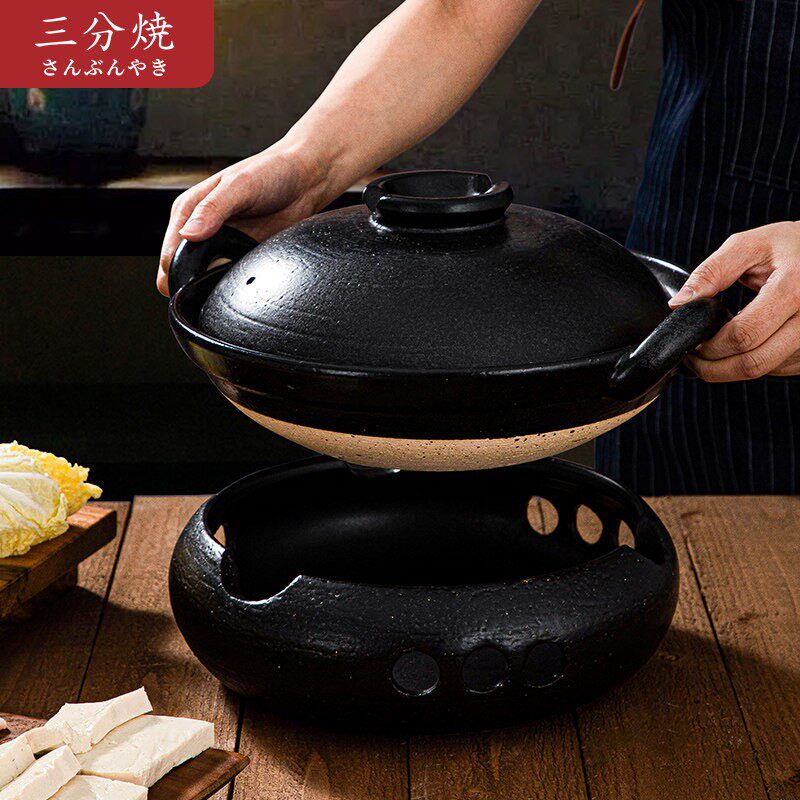 三分烧日式砂锅万土烧煲汤煲仔饭鱼火锅家用燃气陶瓷炖锅土锅沙锅