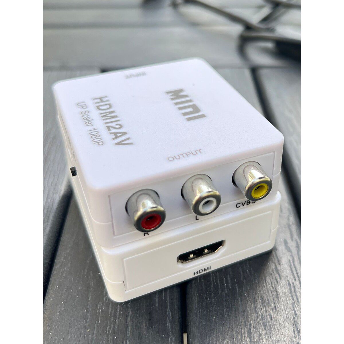 hdmi转av视频转换器高清转模拟老电视接数字信号莲花头音视频同步