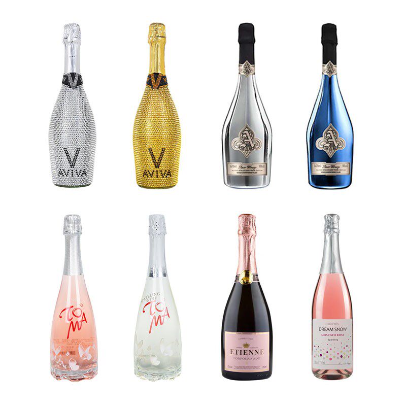 轻奢样板间仿真香槟酒起泡酒柜餐边柜装饰摆件厨房假红酒摄影道具