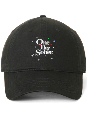 明星同款 OneDaySober嘉年华重工刺绣Logo复古美式软顶棒球鸭舌帽