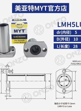 美亚特MYT椭圆双切边法兰nLMH5/6/8/10/12/13/16/20/40LUU直线轴