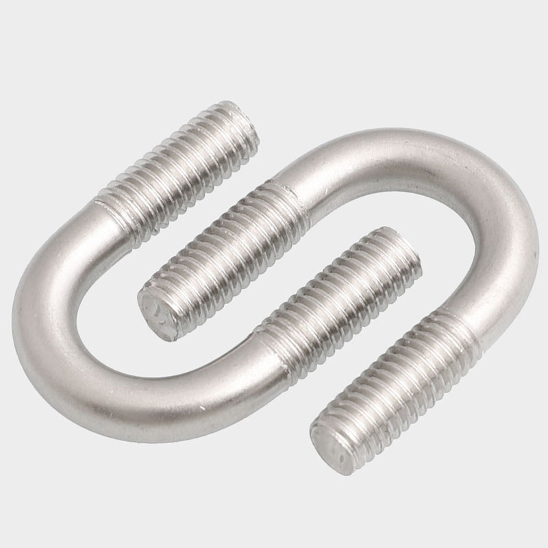 316不锈钢U形螺丝lU型卡螺栓螺杆管卡扣管夹骑马管箍M6M8M10M12mm