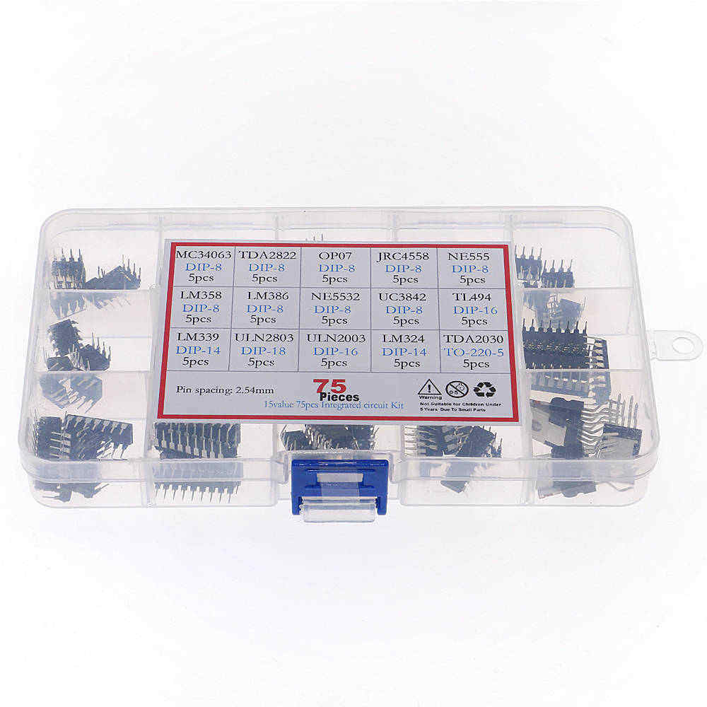 15种75个 LM358 LM386 ULN2003 LM324 NE555直插集成电路IC芯片包
