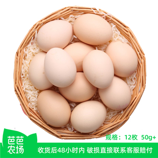 【芭芭农场兑换】新鲜鸡蛋12枚50g+ 【珍珠棉发货】