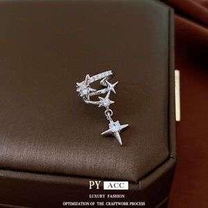 夹蝴蝶芒星耳饰设计感耳夹轻奢无
