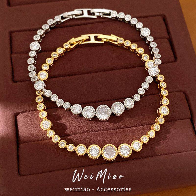 锆石手饰老钱轻奢风手链时尚18