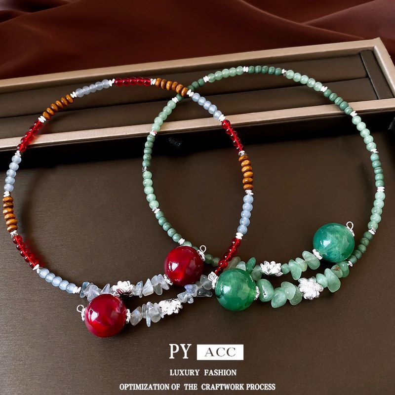 项圈水晶石个性项饰小众头时尚