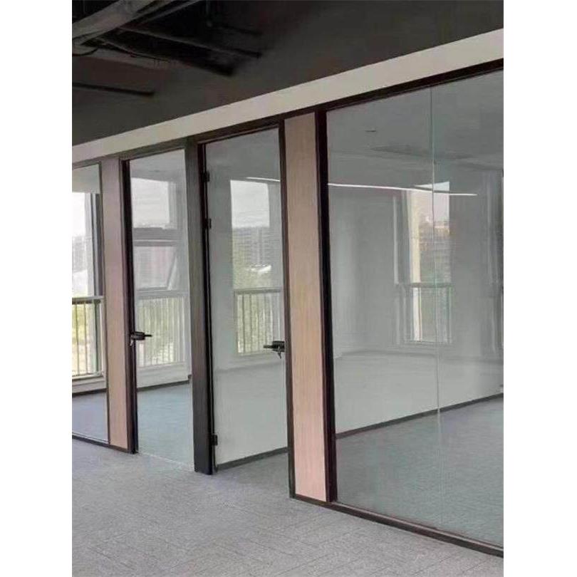 广东省深圳市东莞市现代简约铝合金高隔断办公室玻璃隔断墙厂家隔