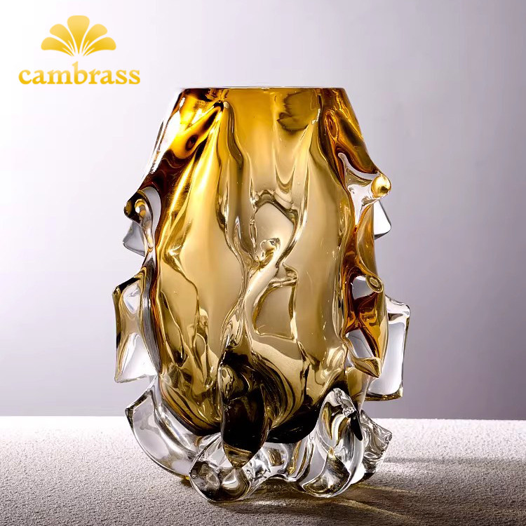 cambrass玻璃花瓶摆件客厅插花轻奢高级感鲜花家居装饰品新居送礼
