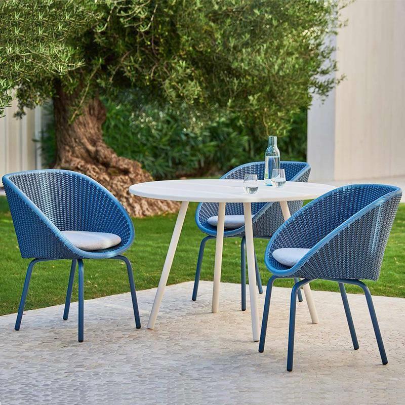 简约休闲花园藤椅茶几家具户外室外阳台桌椅圆藤北欧庭院露天组合