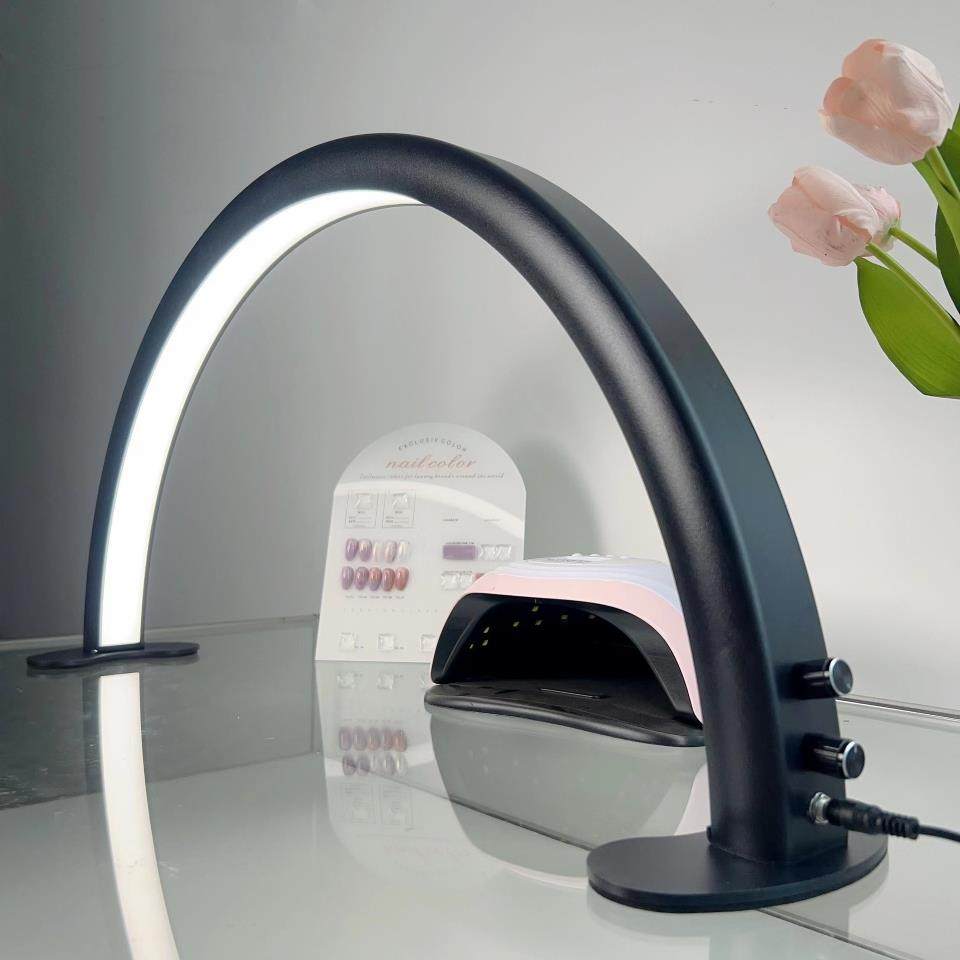 旋钮款半月美容灯 美容院桌面美睫灯护眼简约LED美甲专用照明