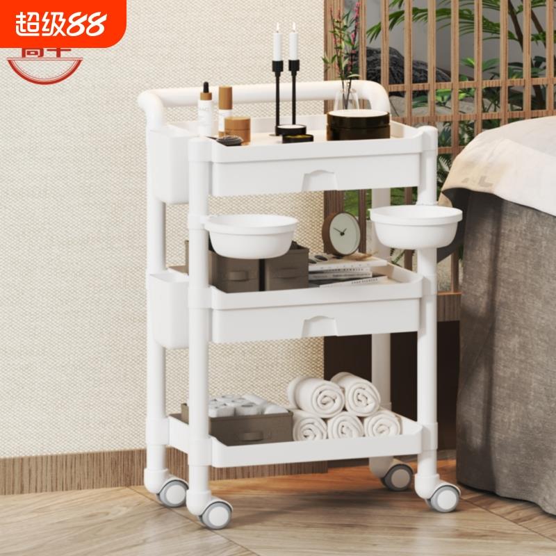 美容院专用小推车皮肤管理移动置物架高级仪器工具车理发店多层