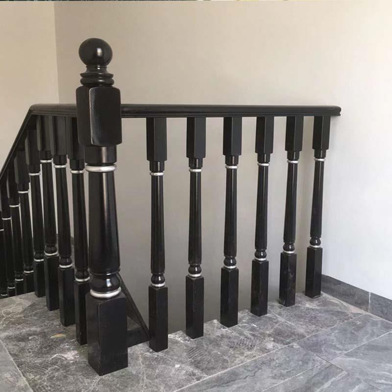 新款实木楼梯白漆立柱 扶手 将军柱 扶栏 围栏