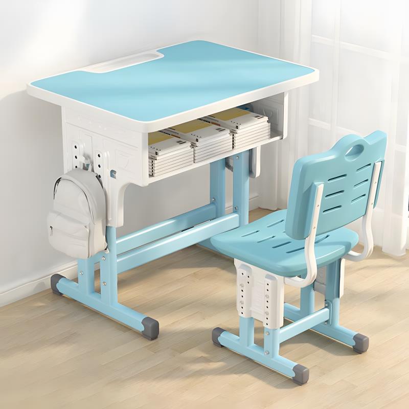 儿童学习桌椅套装学校同款可调节升降书桌写字桌小学生家用课桌椅
