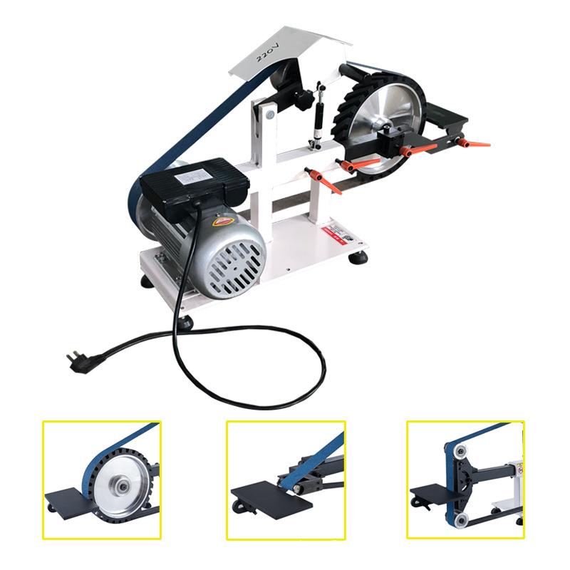 澳插定速110V砂带抛光机出口品质工业级刀具五金打磨去毛刺砂带机