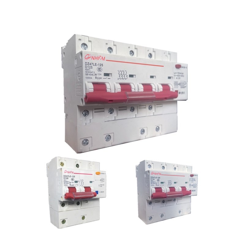 上海人民三相四线漏电保护器带空气开关DZ47LE 3P+N80A 100A 125A