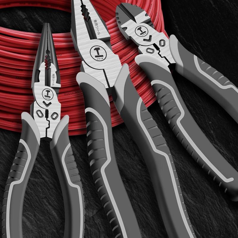 老虎钳尖嘴钳钢丝钳电工斜口多功能家用万用五金工具大全钳子