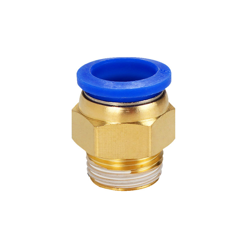 气动快速接头直通气管塑料快插螺纹PC4 6 8 10 12-M5 01 02 03 铜