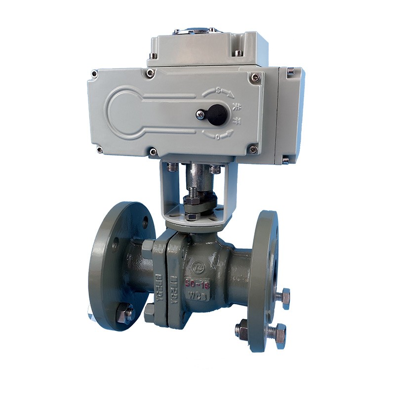 Q941F-16C铸钢不锈钢耐压温衬氟开关调节型法兰电动球阀-220V