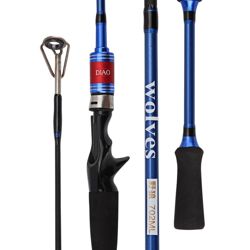 厂家货源2.1米碳素路亚竿直把枪把鱼竿M调性插接钓竿抛竿渔具