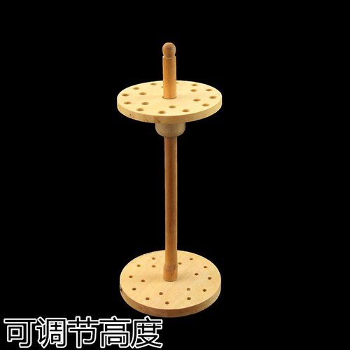 木质移液管架 梯形刻度吸管架 木制架子圆盘木质吸管滴管架