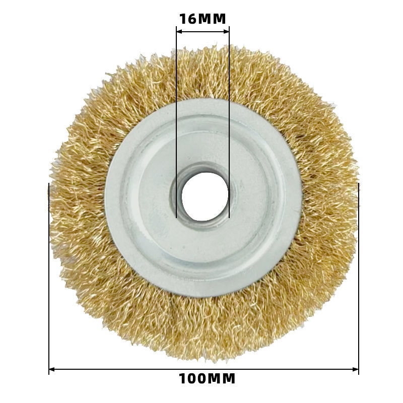 锯床钢丝刷加厚钢丝轮带锯床配件锯条清洁刷抛光轮排屑轮园铁刷
