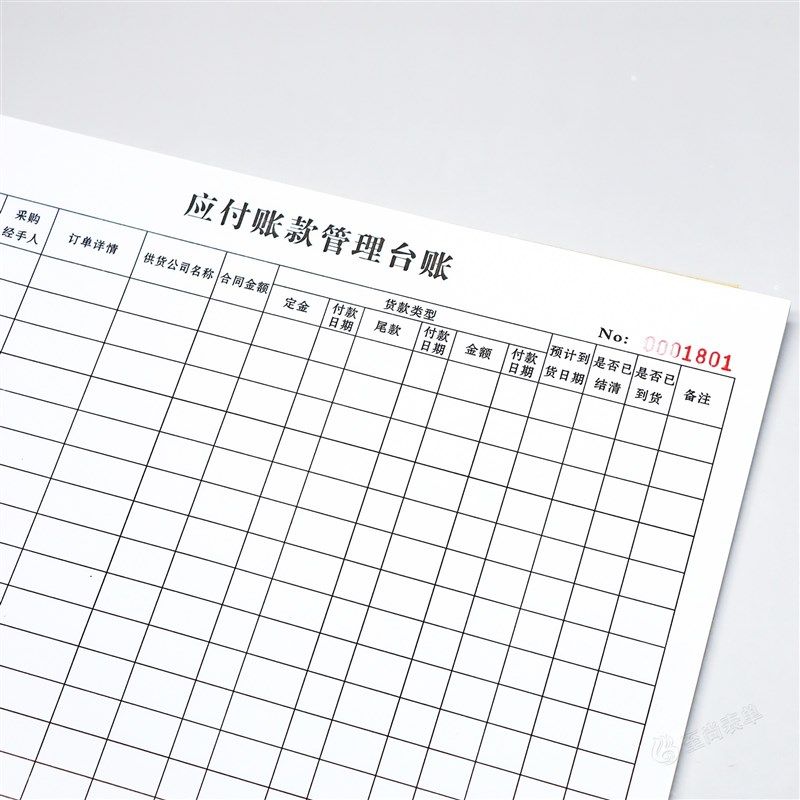 财务应付账款管理台账供货商货款支付记录表采购入账明细汇总表格