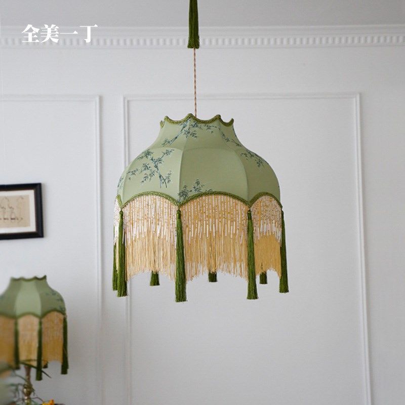 全美一丁绿竹新中式吊灯中国风布艺复古客厅餐厅民宿茶楼装饰灯,家装灯饰光源,卧室/书房吊灯,淘宝优惠券,粉丝福利购,淘宝优惠卷