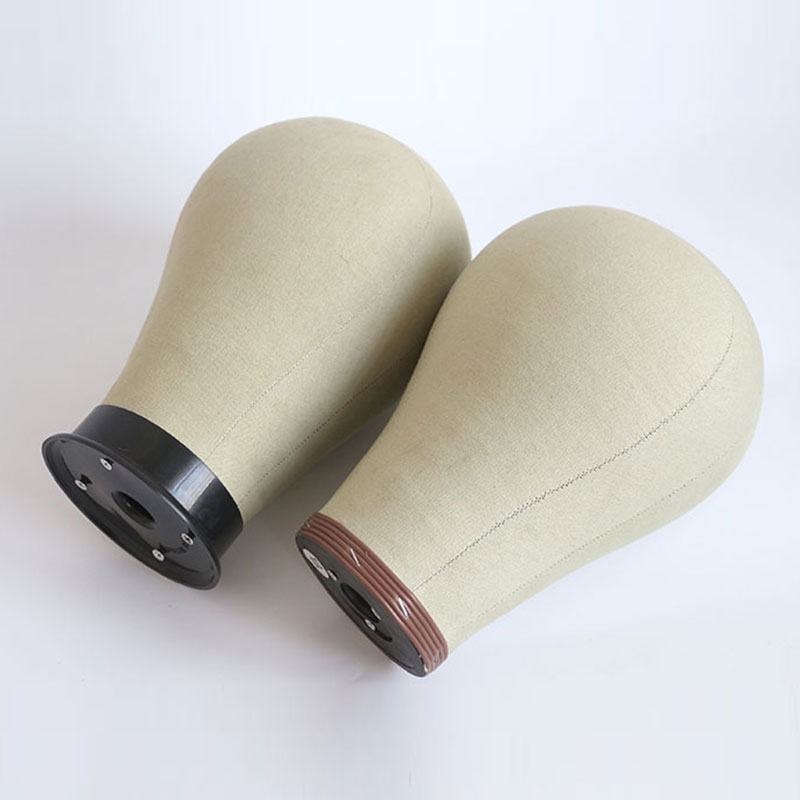 头模假发支架护理假发造型可插针包布模特头帆布头模型头假发放置