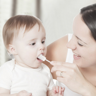 婴儿口腔清洁器 新生儿童宝宝软毛纱布牙刷0-1-2岁乳牙洗舌苔神器