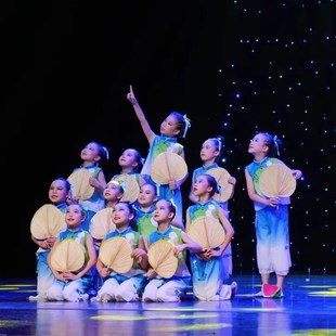 童年的夏夜舞蹈服月儿圆蒲扇摇过的夏天演出服月光光古典舞表演服