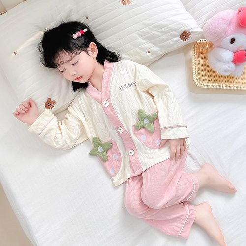 儿童睡衣春秋纯棉女孩套装宝宝长袖女小童女童家居服小童春款卡通