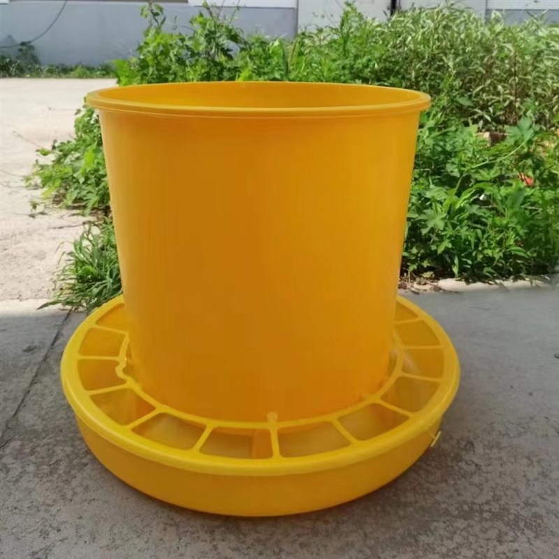 鸭料桶鸡用加厚饲料桶40公斤自动料槽食槽鸡鹅用喂食器盆养鸭用品