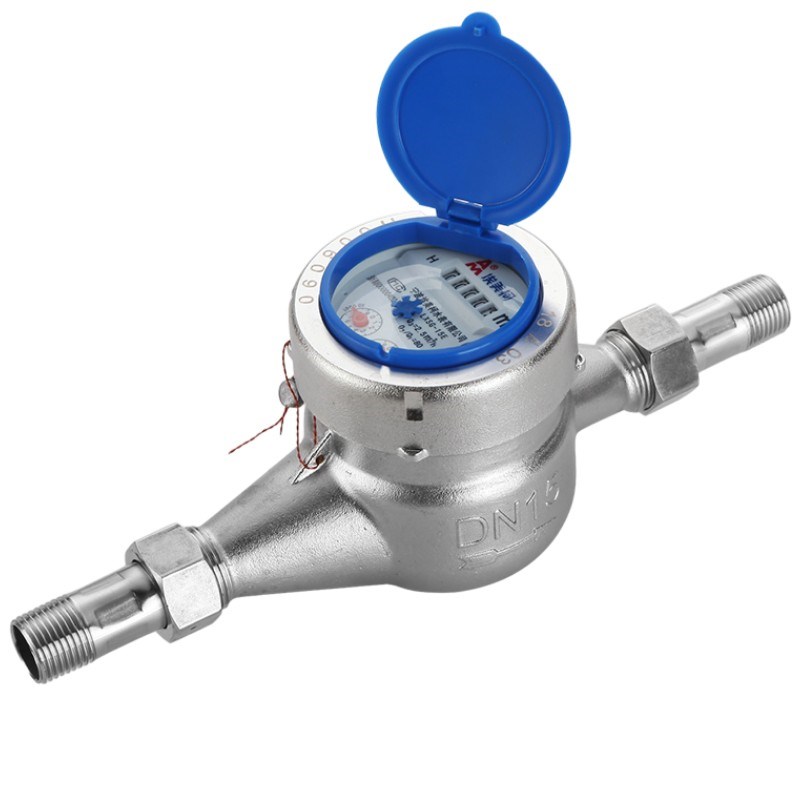 埃美柯不锈钢304水表4分6分家用防冻干式冷水029机械数字耐腐蚀表