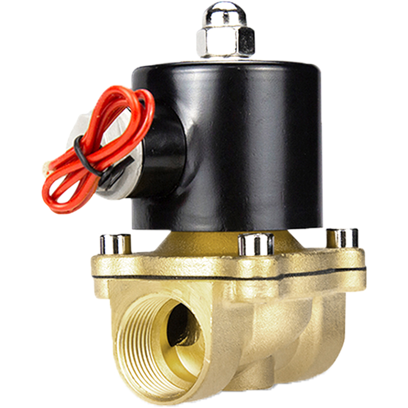 华电常闭开关电磁阀水阀气阀控制阀24V水管水电子阀4分6分1寸220v