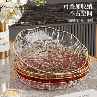 水果盘轻奢高级感果盘客厅高颜值骨碟干果零食糖果收纳盘水果盘子