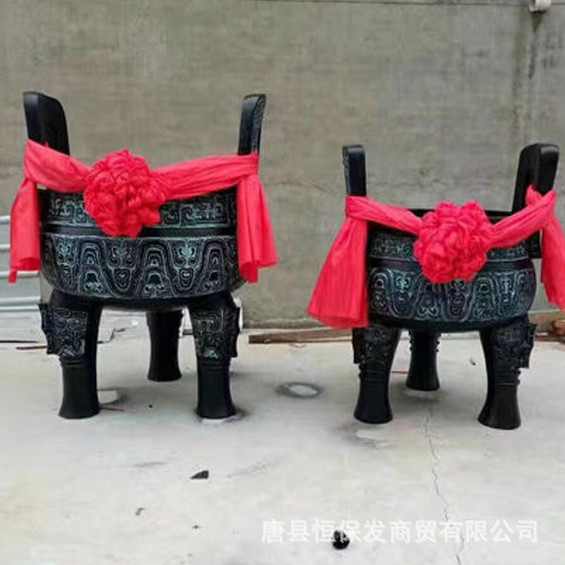 鼎盛千秋纯铜鼎摆件青铜鼎圆鼎司母戊鼎摆件铜鼎厂家三足鼎雕塑