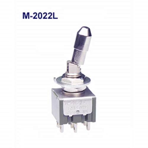 进口防误触带锁开关M-2023L三位六脚防误碰钮子开关